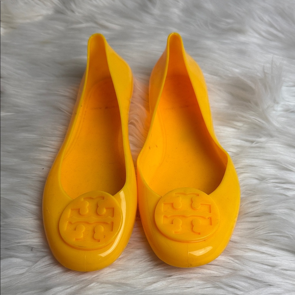Tory Burch Yellow Reva Jelly Flats